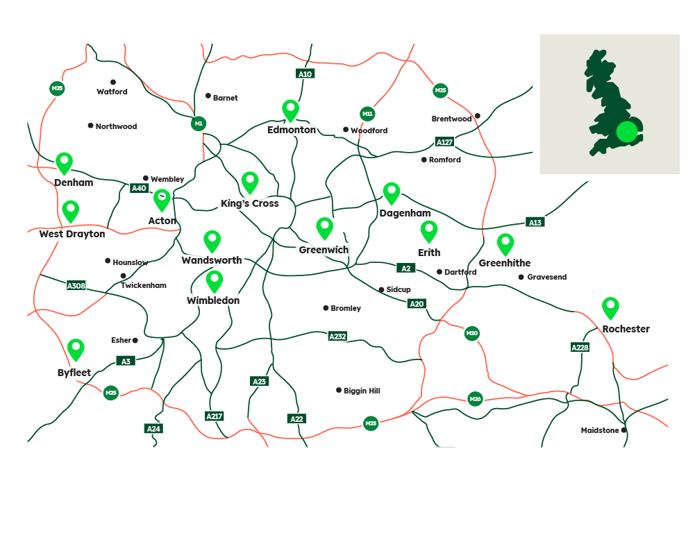 Heidelberg Materials Concrete London map