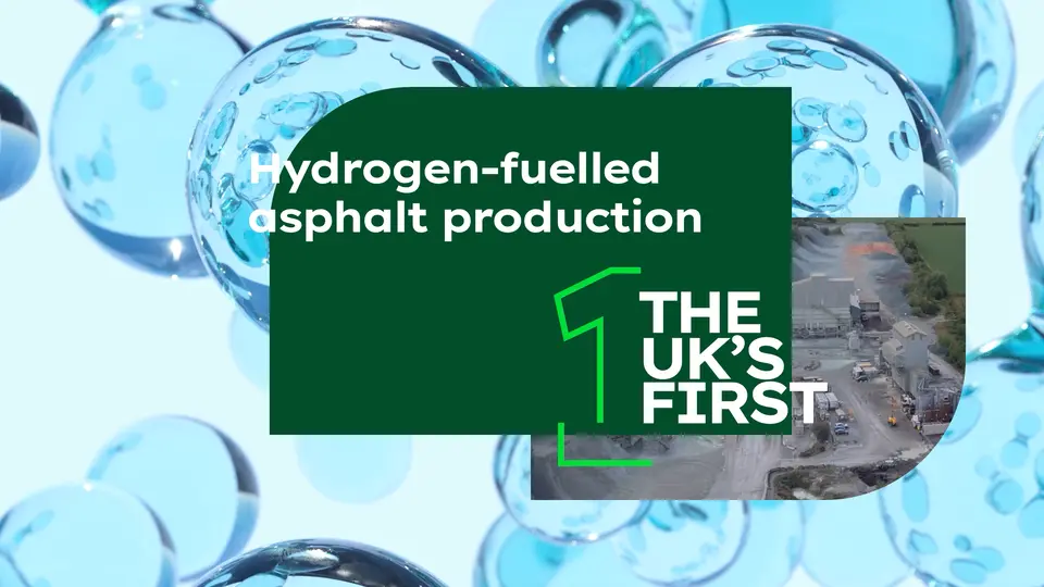 The UK’s first hydrogen fuelled asphalt plant