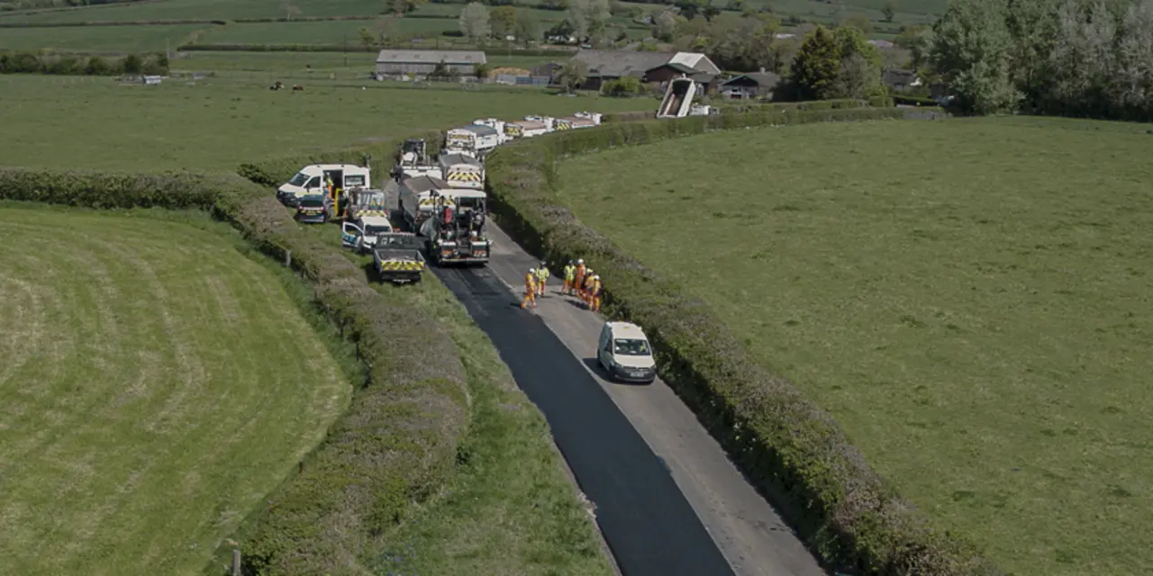 Reduced carbon asphalt solution trial