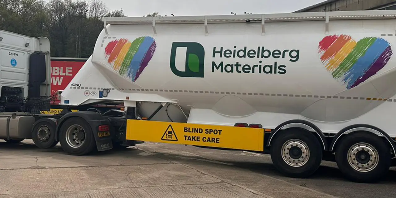 Branded cement tanker