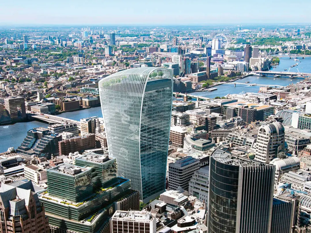 20 Fenchurch street has been nicknamed the Walkie-Talkie because of its distinctive shape